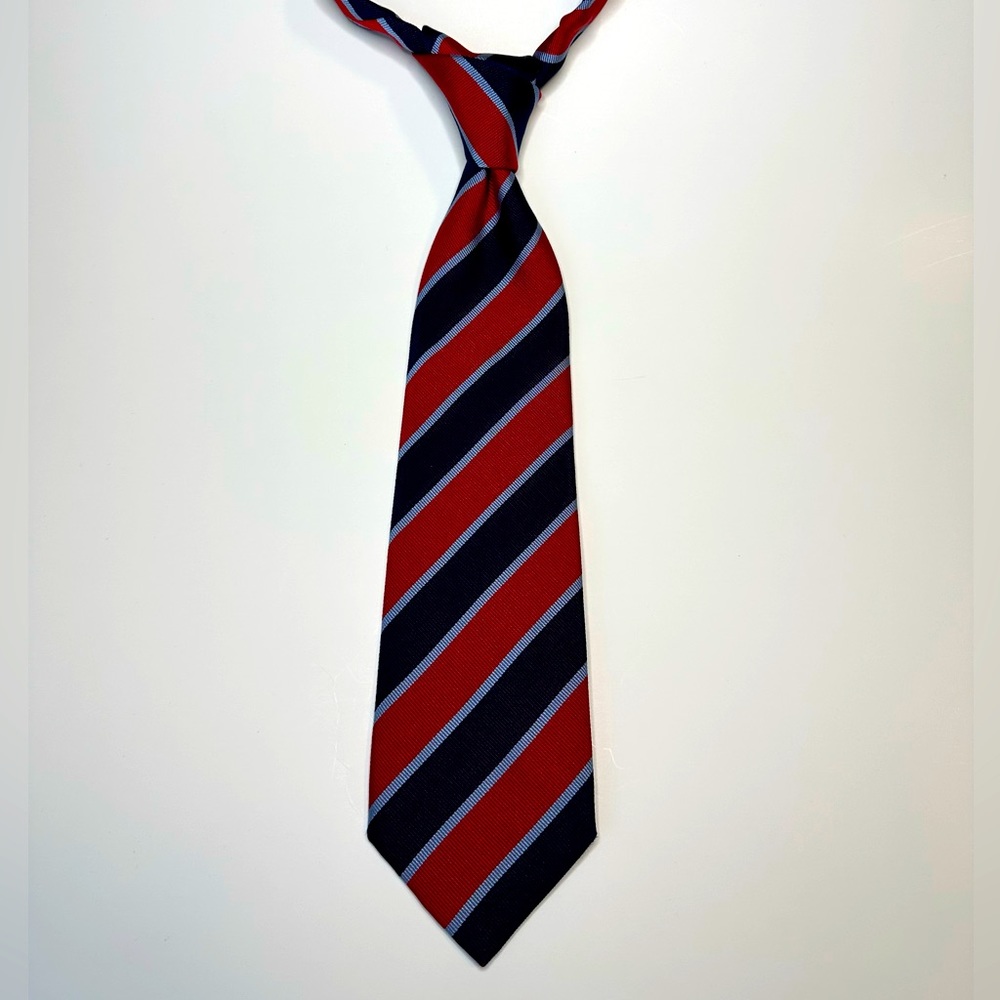 Thomas Pink, Red-Blue Striped silk tie